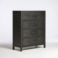 Czarna metalowa komoda z 4 szufladami, 80 x 40 x 110 cm